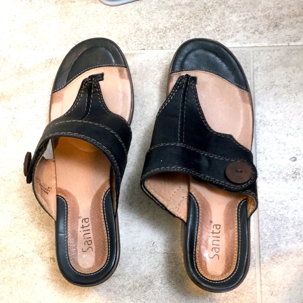 SANITA 42 WOMENS Sandals black SHOES